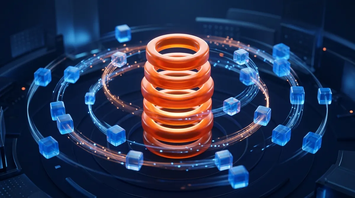 Five core AEO metrics stacked in concentric rings: citation rate, share of AI voice, query coverage, citation accuracy, and source ranking